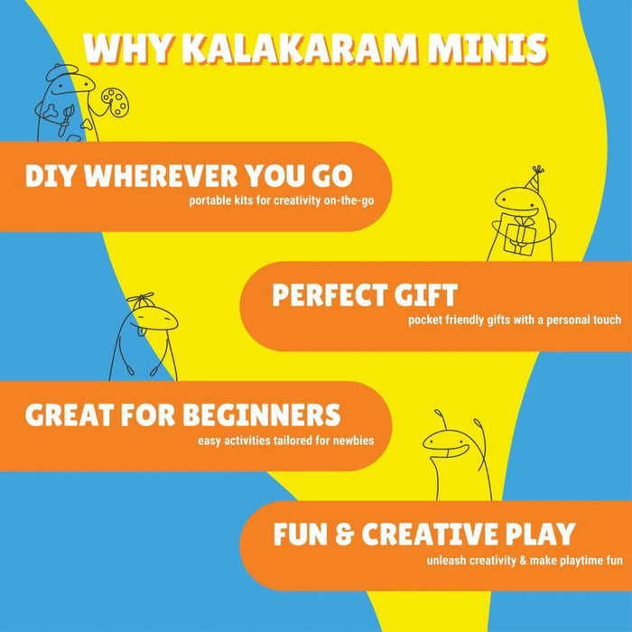 Kalakaram Mini Pom Pom Craft Kit-Arts & Crafts-Kalakaram-Toycra