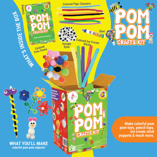 Kalakaram Mini Pom Pom Craft Kit-Arts & Crafts-Kalakaram-Toycra