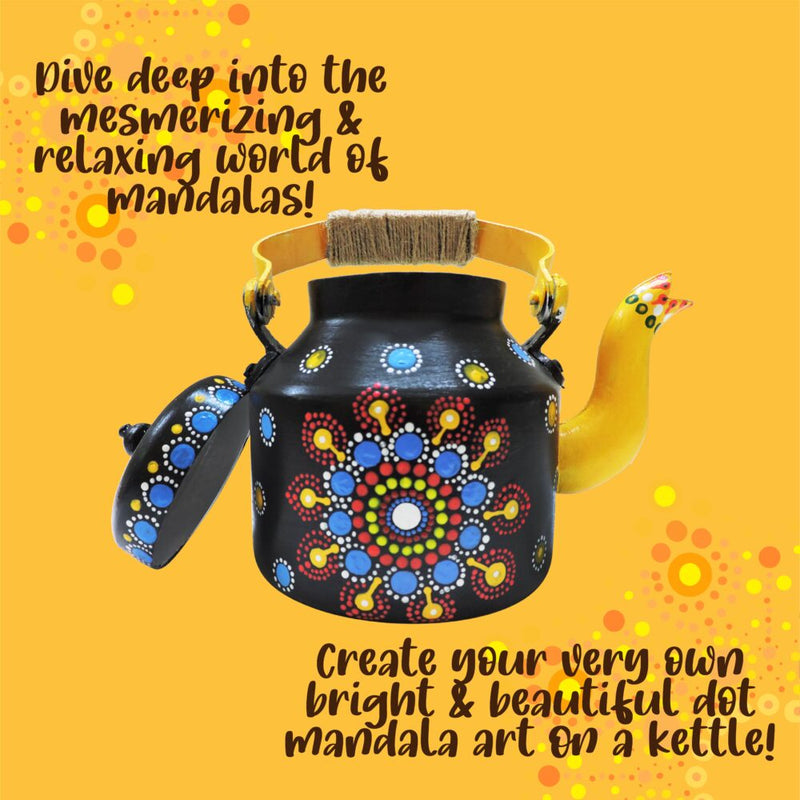 Kalakaram Paint Your Own Dot Mandala Kettle
