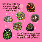 Kalakaram Paint Your Own Dot Mandala Rock Painting Kit
