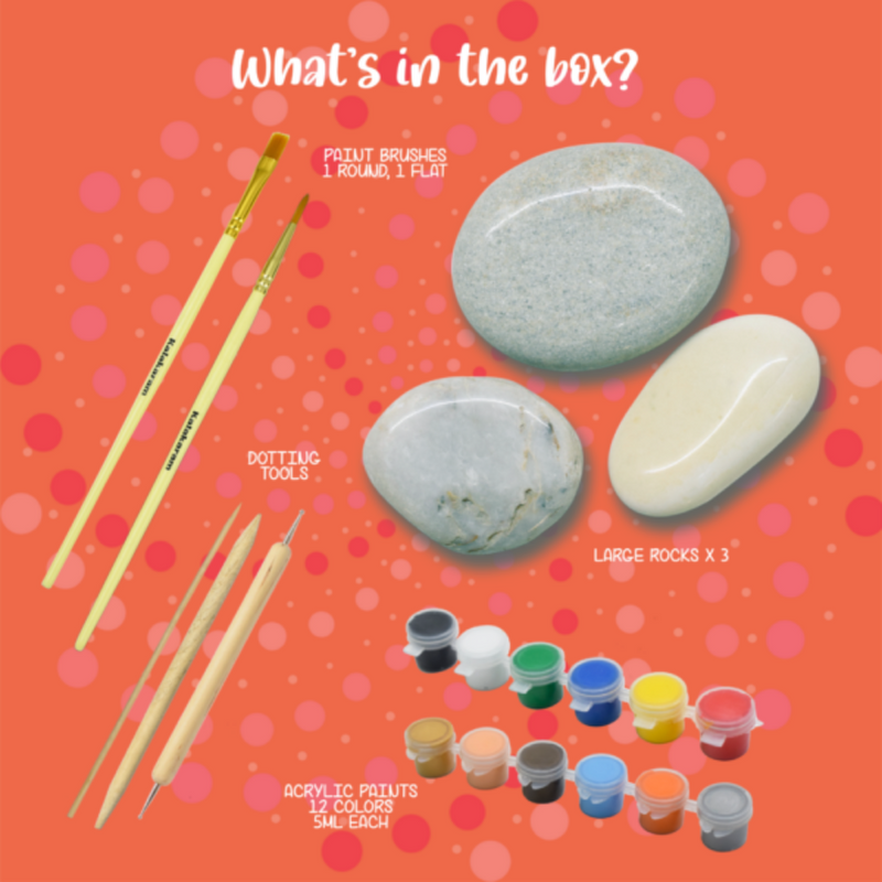 Kalakaram Paint Your Own Dot Mandala Rock Painting Kit