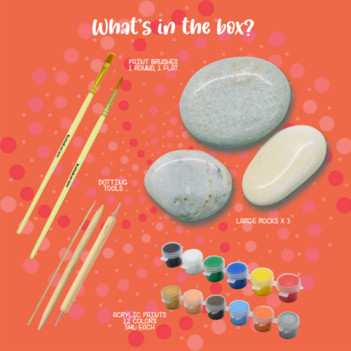 Kalakaram Paint Your Own Dot Mandala Rock Painting Kit-Arts & Crafts-Kalakaram-Toycra