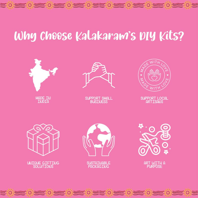 Kalakaram Paint Your Own Ethnic Art Coasters Diy Kit