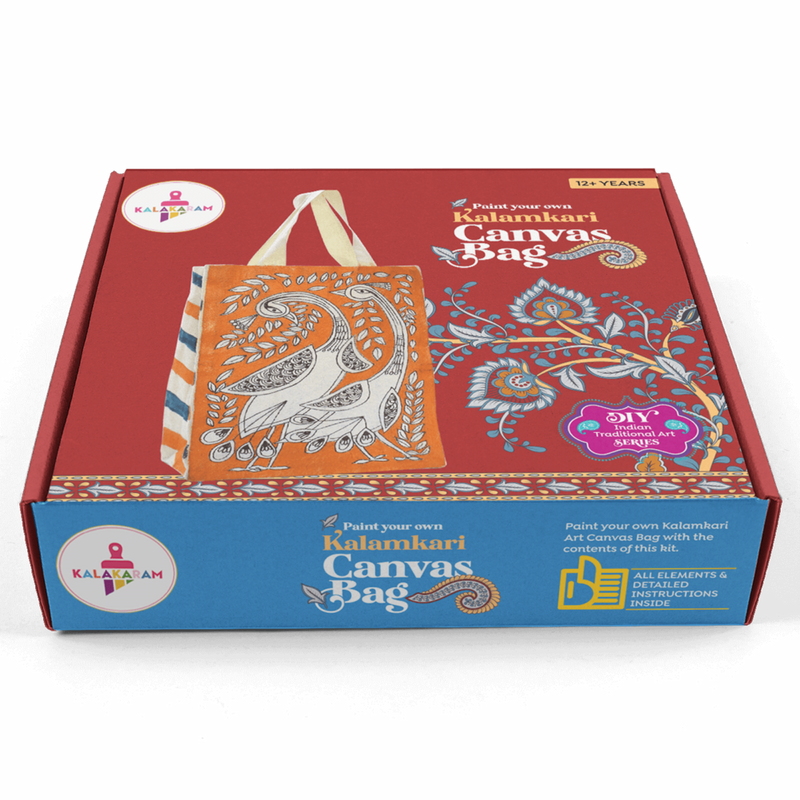 Kalakaram Paint Your Own Kalamkari Canvas Bag