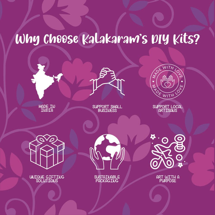 Kalakaram Paint Your Own Kalamkari Canvas Bag-Arts & Crafts-Kalakaram-Toycra