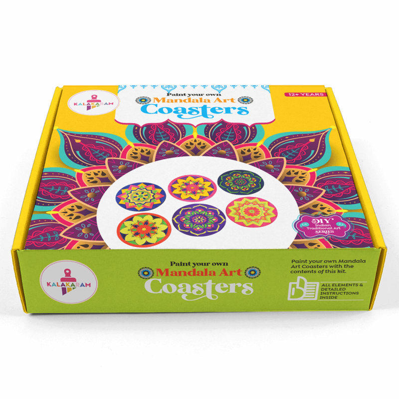 Kalakaram Paint Your Own Mandala Art Coasters