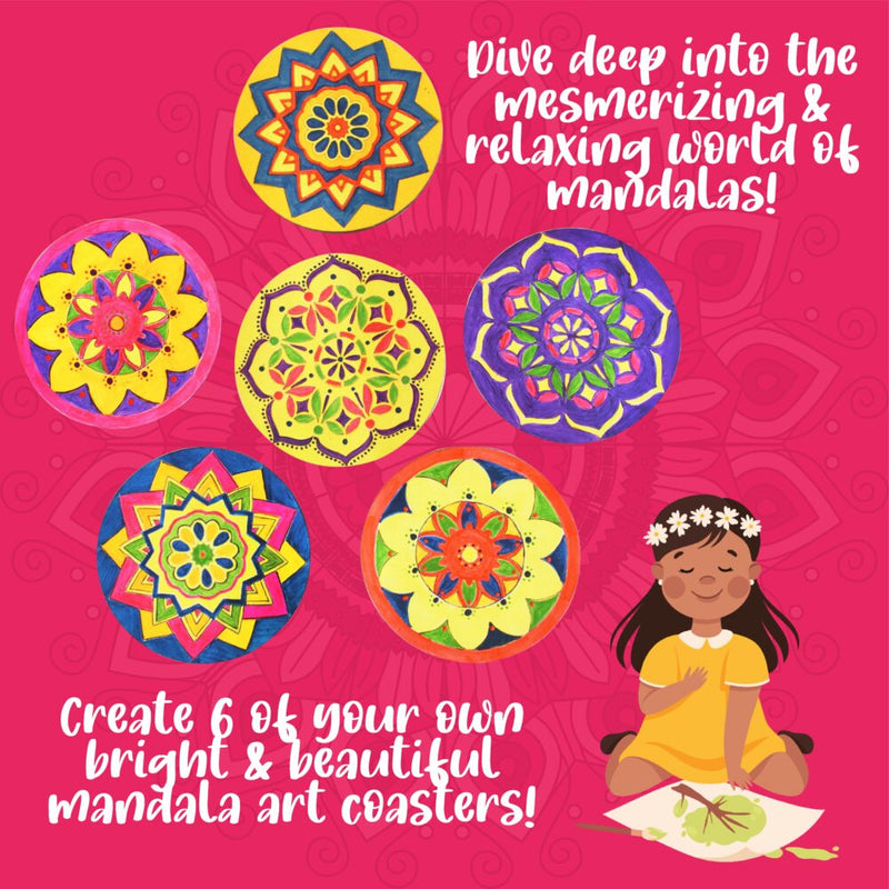 Kalakaram Paint Your Own Mandala Art Coasters