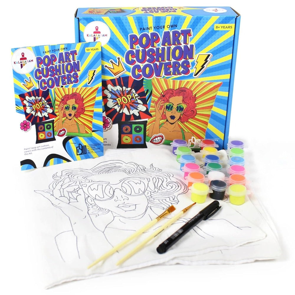 Kalakaram Paint Your Own Pop Art Cushion Covers — Toycra