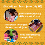 Kalakaram Paint Your Own Warli Art Serving Tray