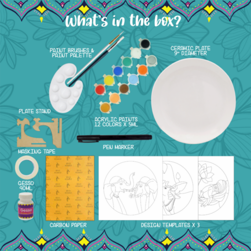Kalakaram Pichwai Art on a Plate DIY Kit