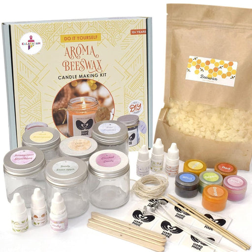 Kalakaram Pure and Natural Beeswax Aroma Candle Making Kit-Arts & Crafts-Kalakaram-Toycra