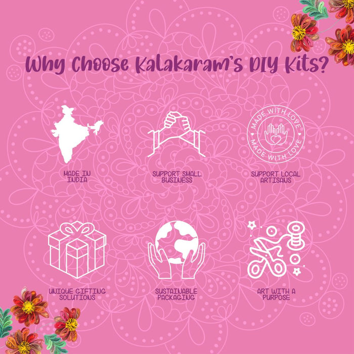 Kalakaram Quilling Mandala Kit-Arts & Crafts-Kalakaram-Toycra