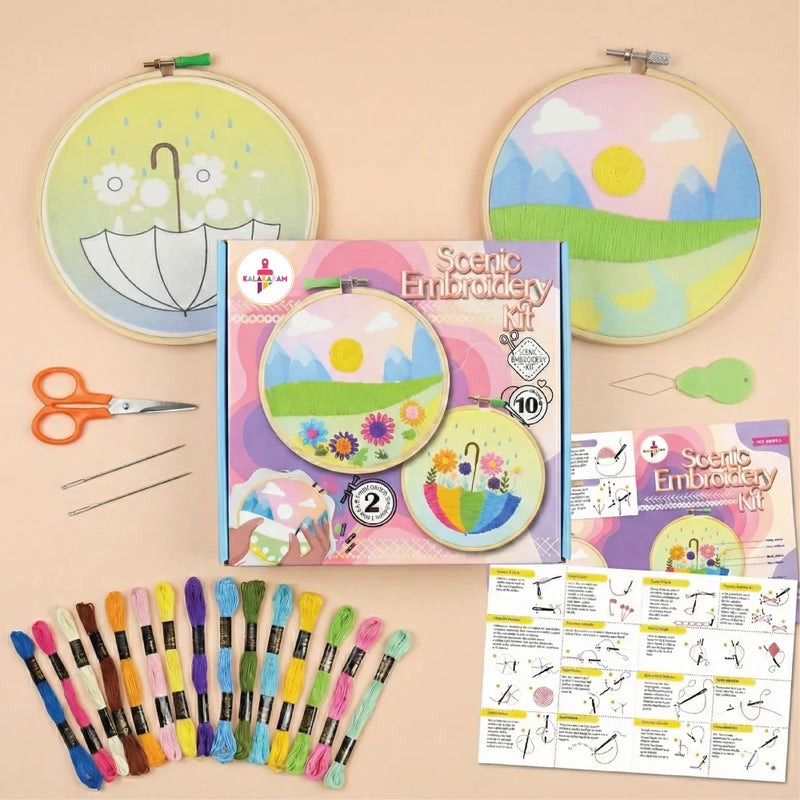 Kalakaram Scenic Embroidery Kit