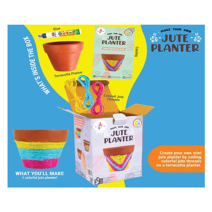 Kalakaram Terracotta Jute Planter Mini Kit-Arts & Crafts-Kalakaram-Toycra