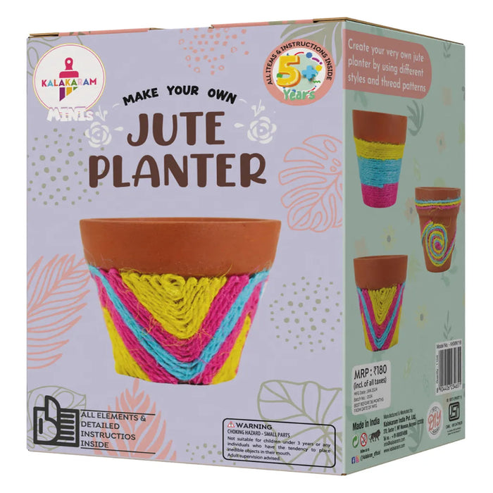 Kalakaram Terracotta Jute Planter Mini Kit-Arts & Crafts-Kalakaram-Toycra