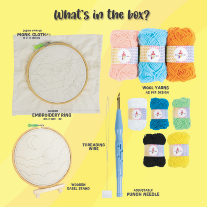 Kalakaram The Ultimate Punch Needle Embroidery Kit-Arts & Crafts-Kalakaram-Toycra