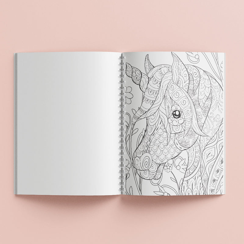 Kaleidoscope Coloring Unicorn Rainbows Book