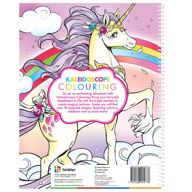 Kaleidoscope Coloring Unicorn Rainbows Book