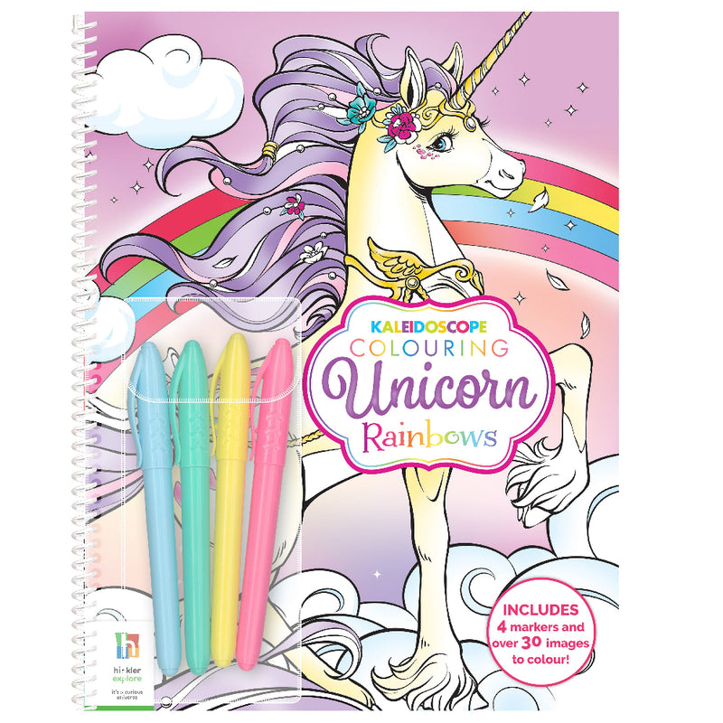 Kaleidoscope Coloring Unicorn Rainbows Book