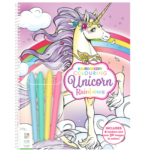 Kaleidoscope Coloring Unicorn Rainbows Book