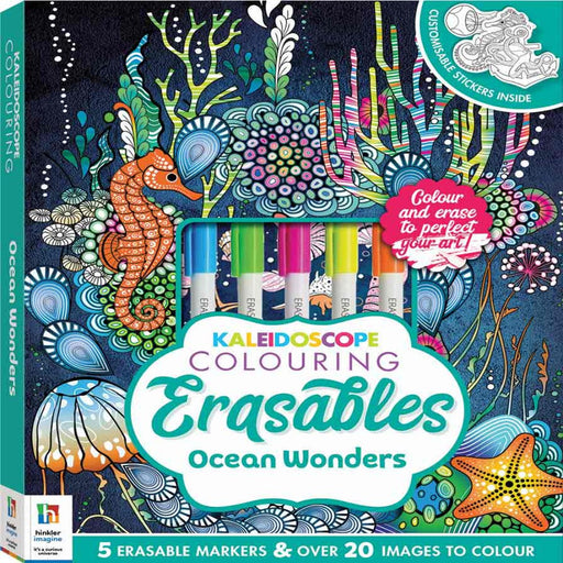 Kaleidoscope Colouring Erasables Ocean Wonders-Activity Books-SBC-Toycra