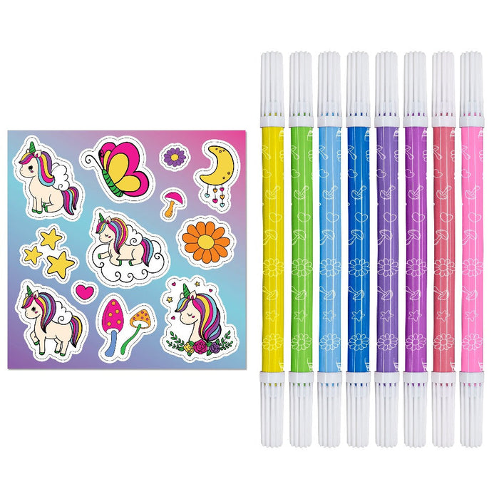 Kaleidoscope Colouring Kit Unicorn Forest-Activity Books-SBC-Toycra