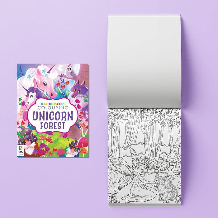 Kaleidoscope Colouring Kit Unicorn Forest-Activity Books-SBC-Toycra