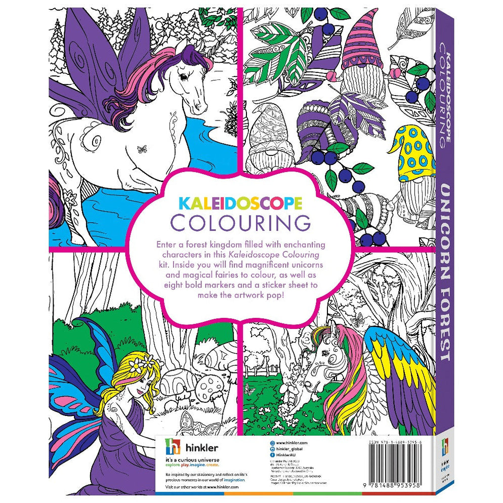 Kaleidoscope Colouring Kit Unicorn Forest — Toycra