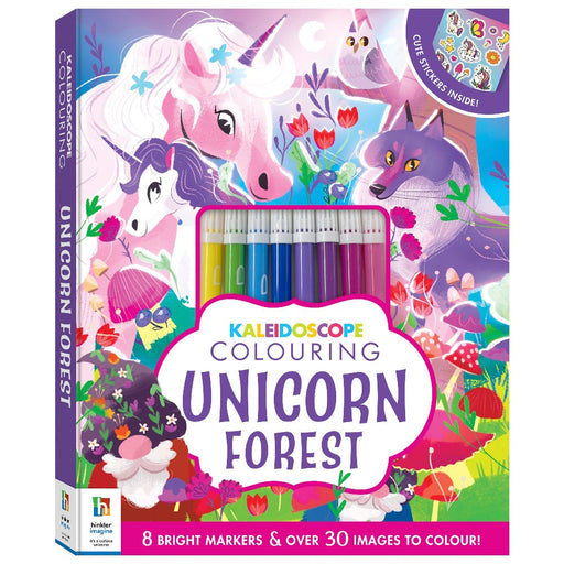 Kaleidoscope Colouring Kit Unicorn Forest-Activity Books-SBC-Toycra