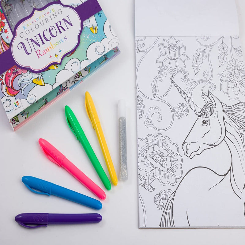 Kaleidoscope Colouring Unicorn Rainbows