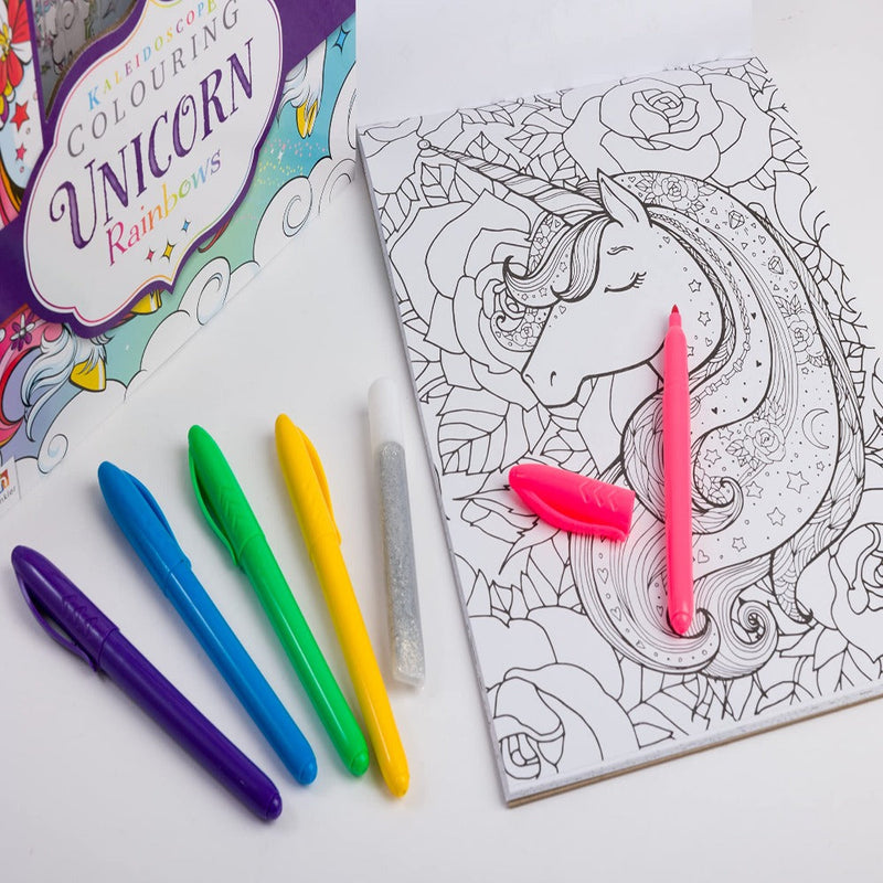 Kaleidoscope Colouring Unicorn Rainbows