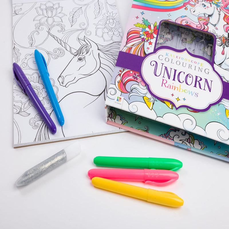 Kaleidoscope Colouring Unicorn Rainbows