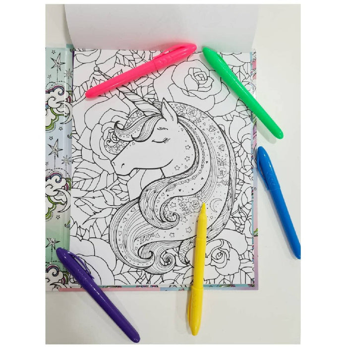 Kaleidoscope Colouring Unicorn Rainbows-Arts & Crafts-KRJ-Toycra