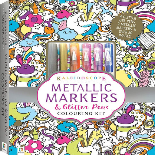 Kaleidoscope: Metallic Markers & Glitter Pens Colouring Kit-Activity Books-SBC-Toycra