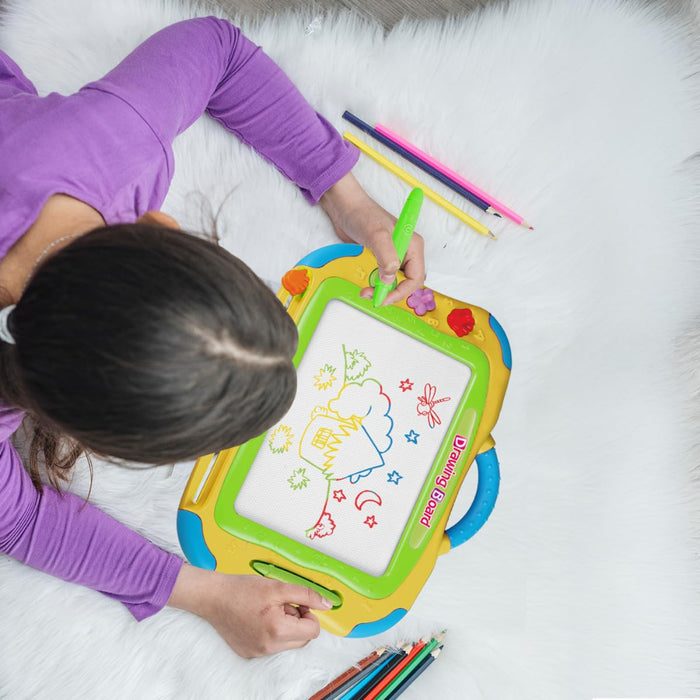 Karma Solutions 2 in 1 Magic Drawing Board - Big Yellow-Arts & Crafts-Karma Solutions-Toycra