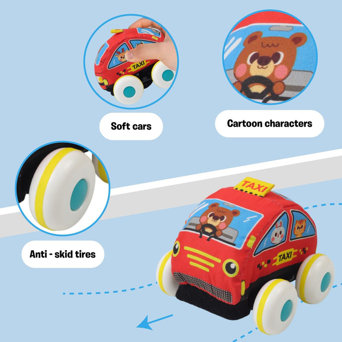 Karma Solutions Fabric Pull Back Car & Bus-Soft Toy-Karma Solutions-Toycra