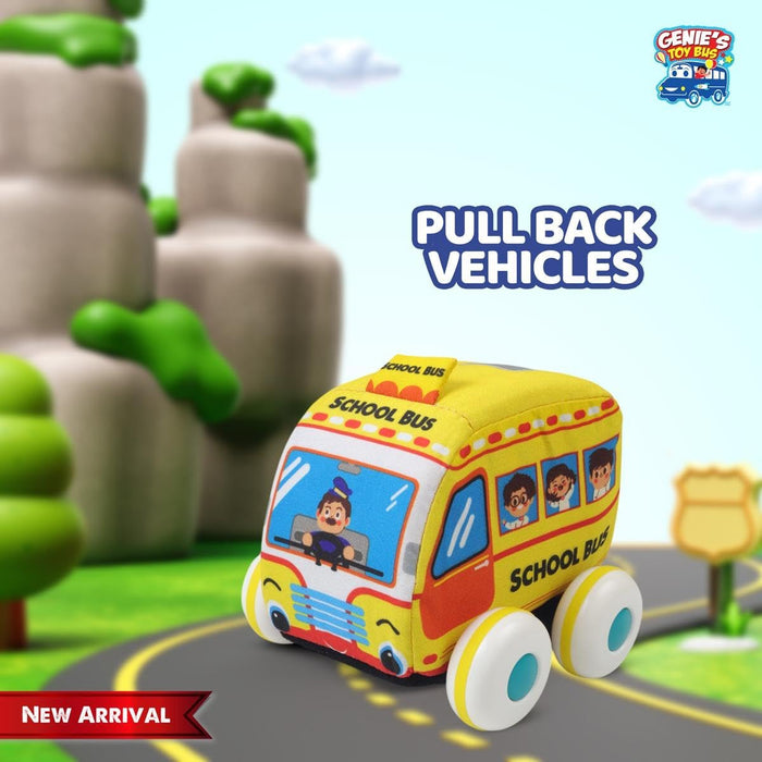 Karma Solutions Fabric Pull Back Car & Bus-Soft Toy-Karma Solutions-Toycra