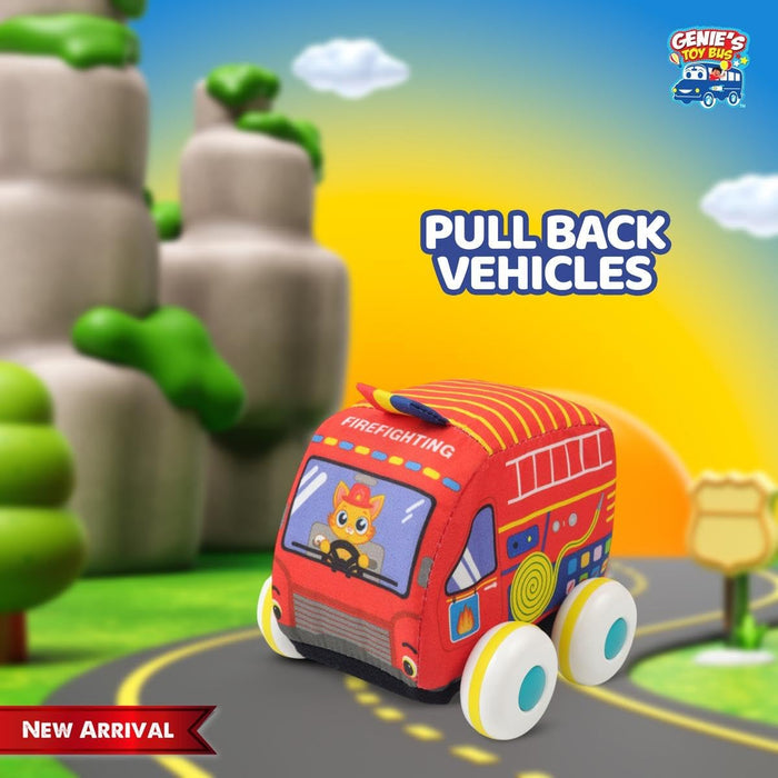 Karma Solutions Fabric Pull Back Car & Bus-Soft Toy-Karma Solutions-Toycra