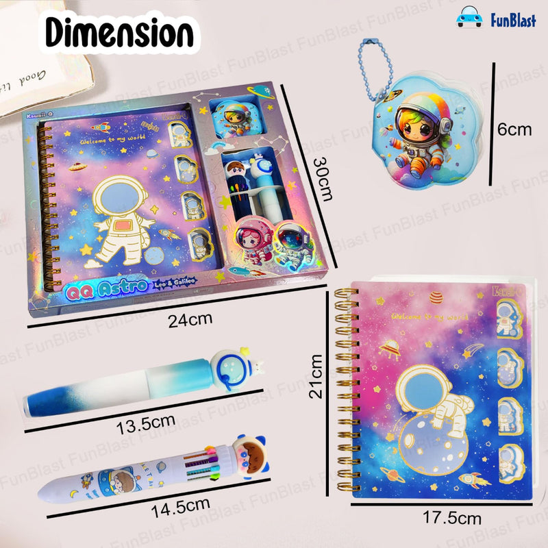 Kawaii Astro Leo & Galileo Stationary Set