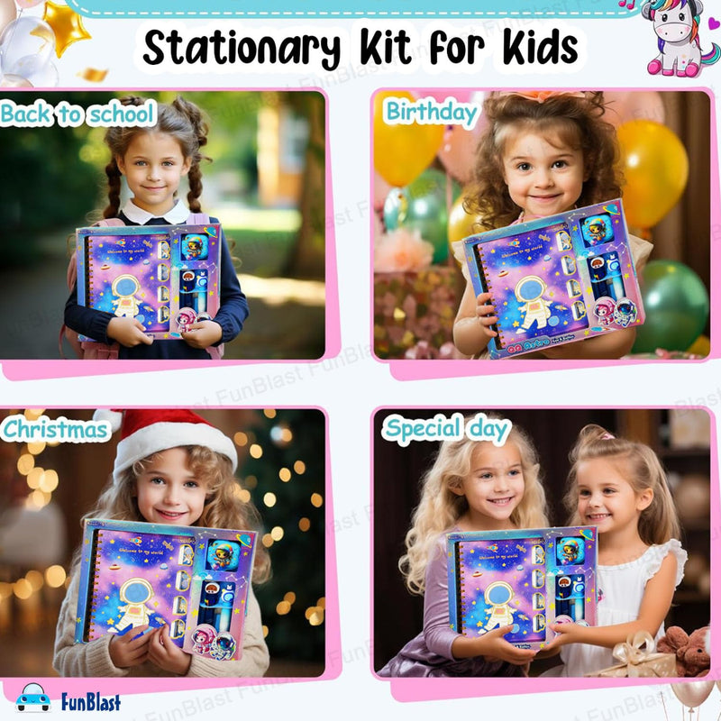 Kawaii Astro Leo & Galileo Stationary Set