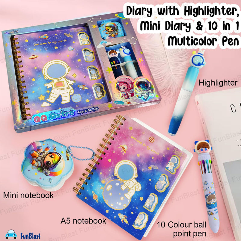 Kawaii Astro Leo & Galileo Stationary Set
