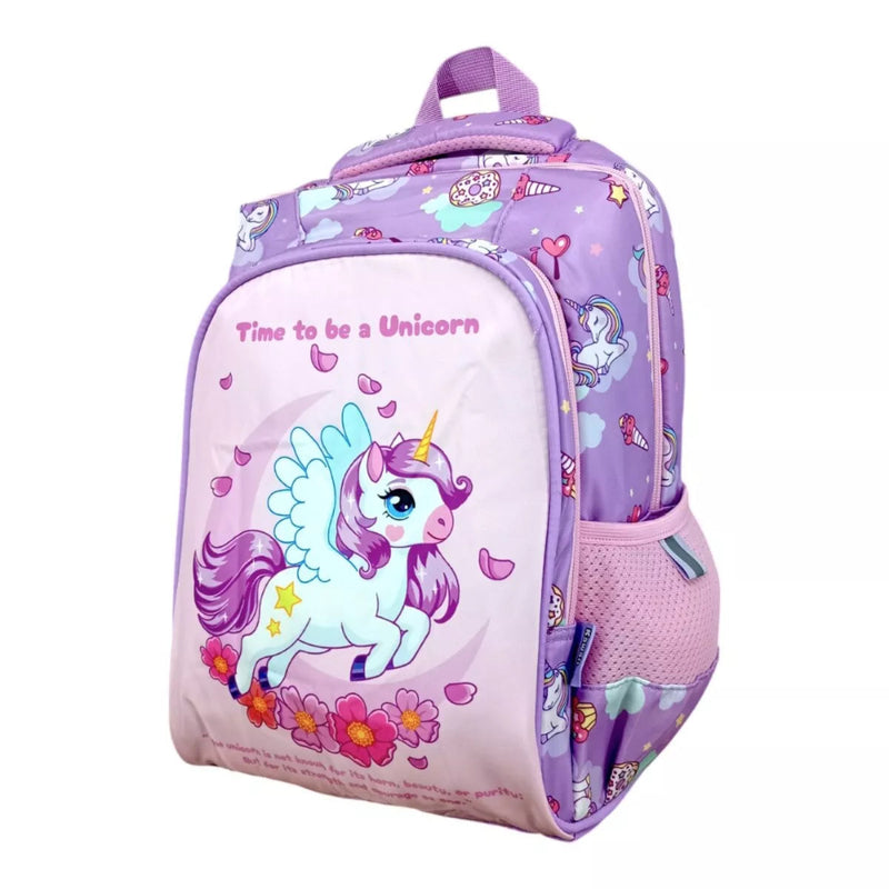 Kawaii Cute Purple unicorn Theme School Bag For Kids
