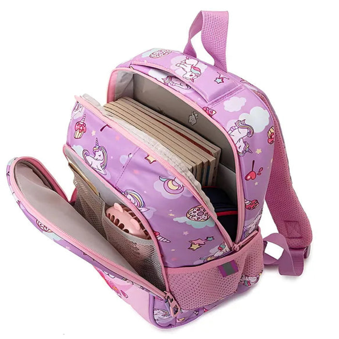 Kawaii Cute Purple unicorn Theme School Bag For Kids-Backpack-Bright International-Toycra