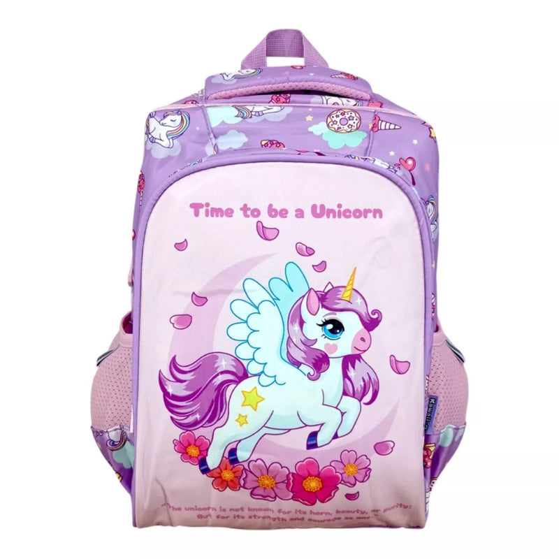 Kawaii Cute Purple unicorn Theme School Bag For Kids