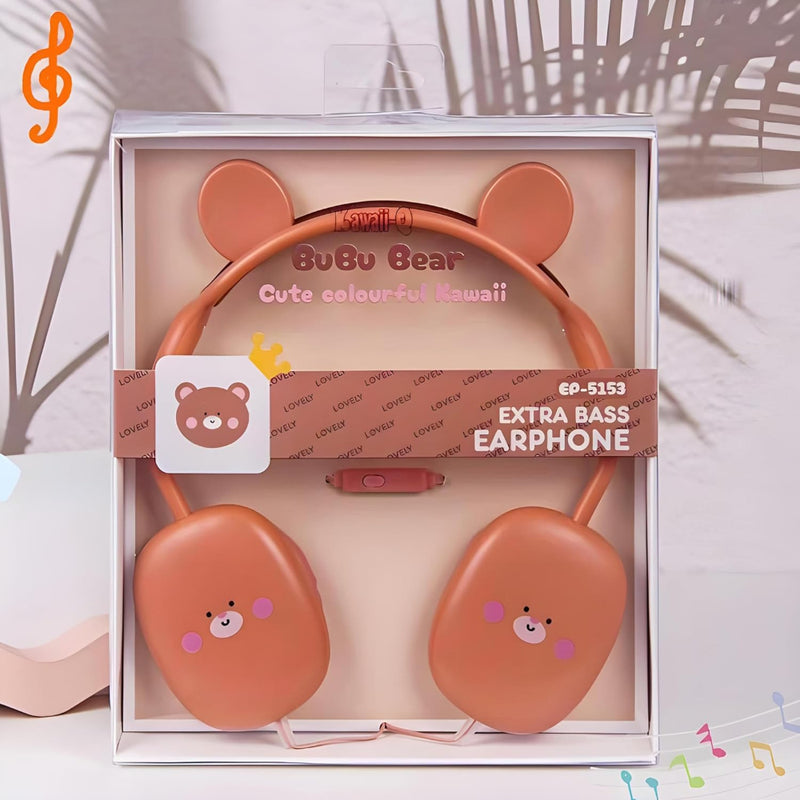 Kawaii Kiki Animal Design Wired Headphones