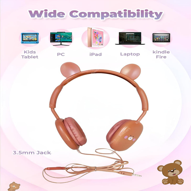 Kawaii Kiki Animal Design Wired Headphones