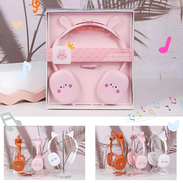 Kawaii Kiki Animal Design Wired Headphones-Electronic Toys-Bright International-Toycra
