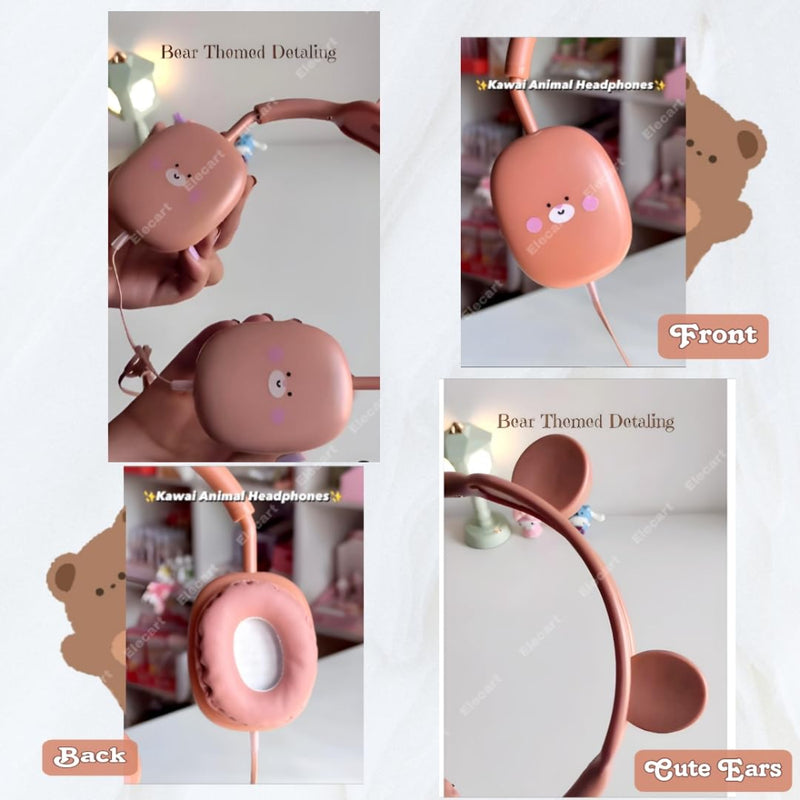 Kawaii Kiki Animal Design Wired Headphones