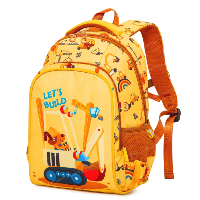 Kawaii Lets Build Style School Backpack -Yellow