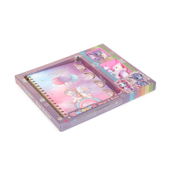 Kawaii Unicorn Yoyo & Zozo Stationary Set-Stationery-Bright International-Toycra